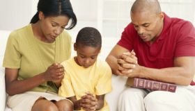 Black Family Praying