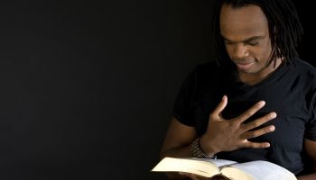 Man reading the bible
