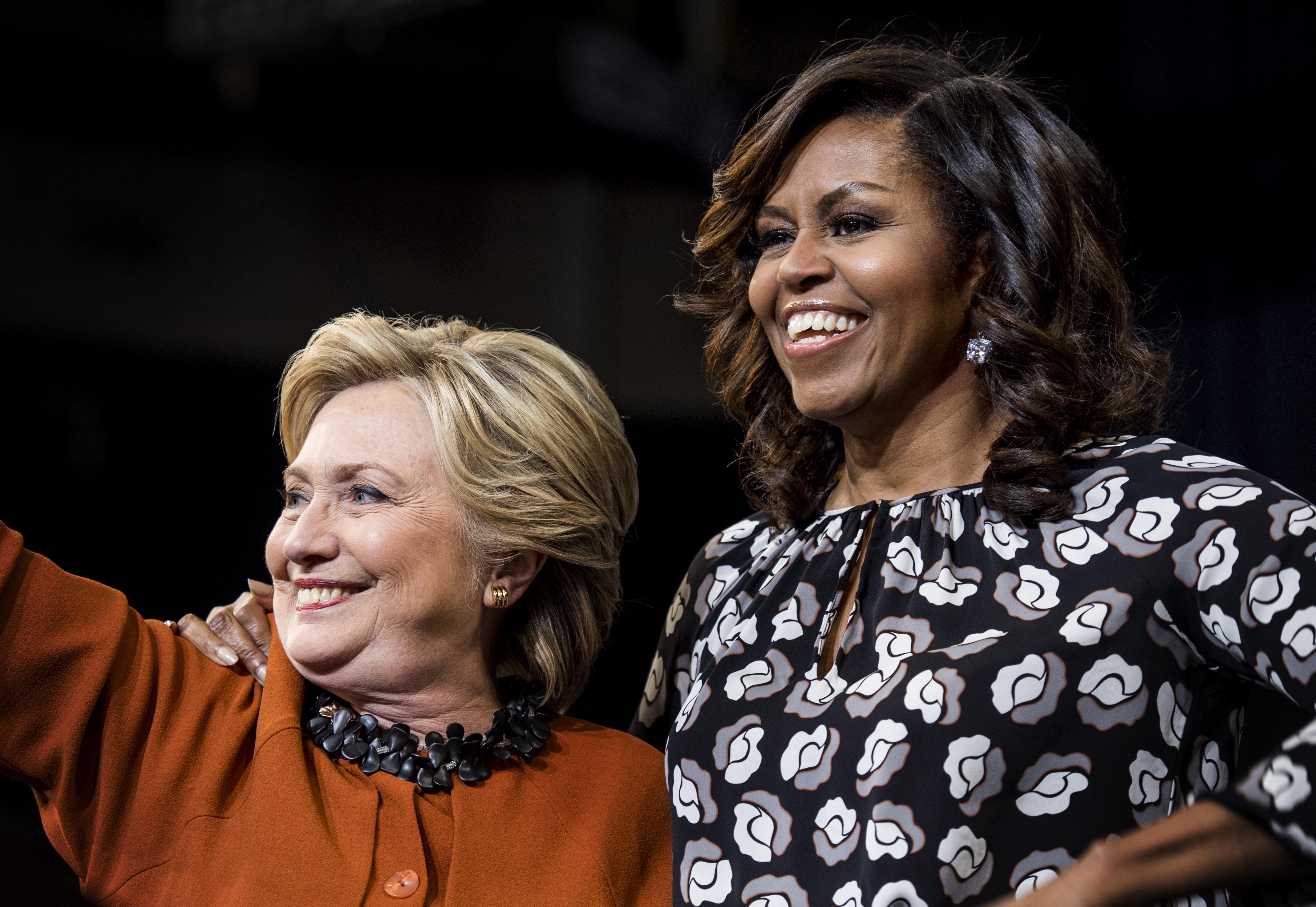 Democratic Nominee for President of the United States former Secretary of State Hillary Clinton