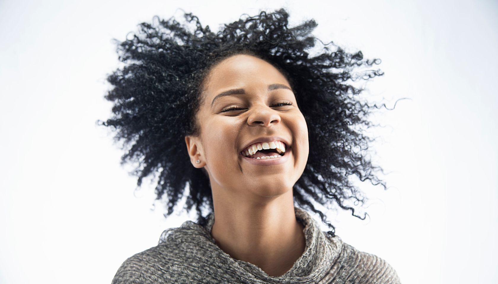 African American woman laughing