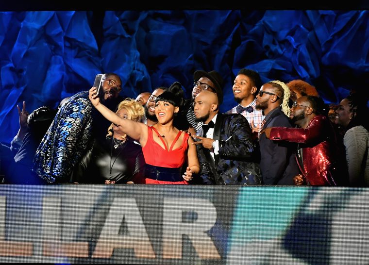 Erica Campbell & Anthony Brown With Audience Members