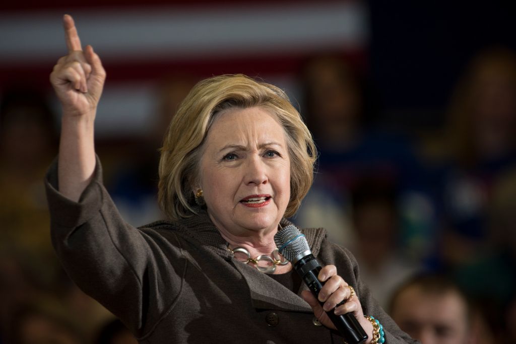 Hillary Clinton campaigning in Derry, NH