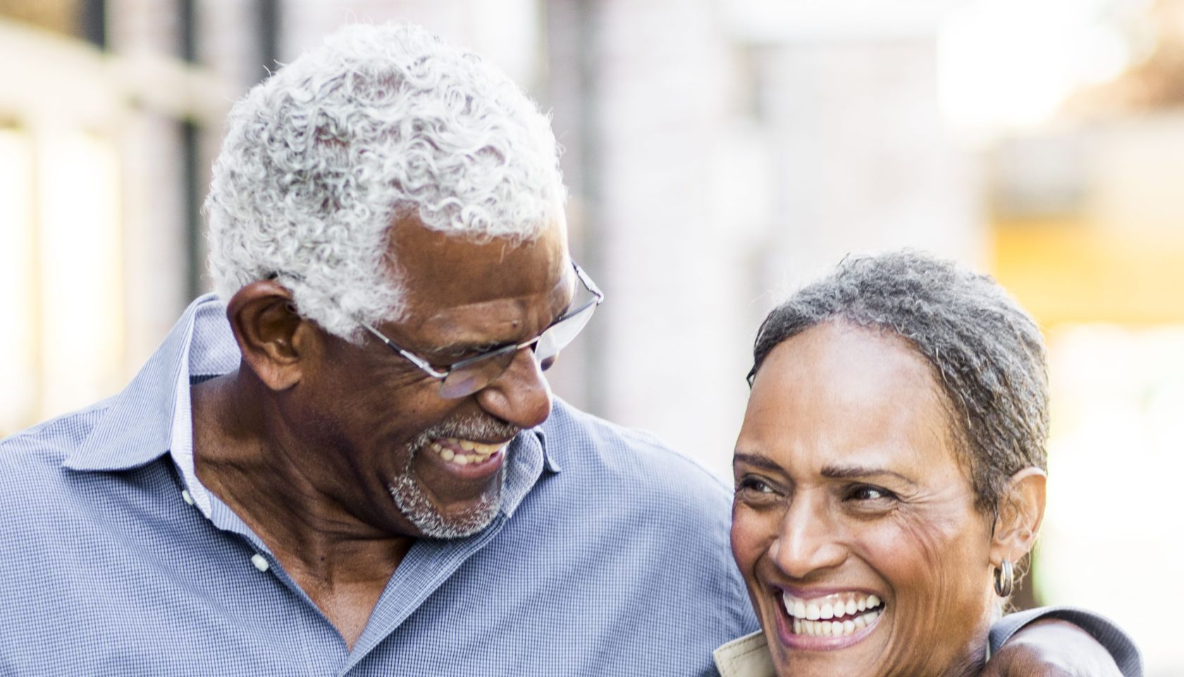 Senior Black Couple on Christmas Date