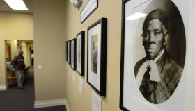 CAMBRIDGE, MD - MARCH 5: Portraits of Harriet Tubman hang in