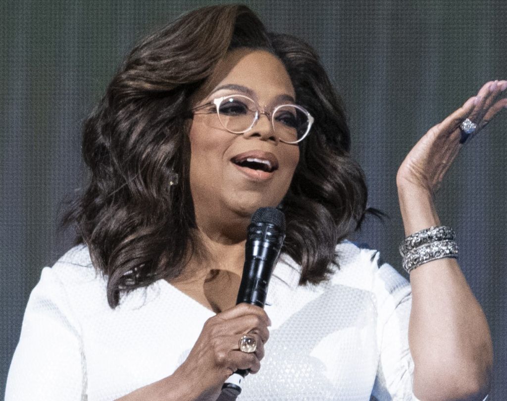 Oprah Winfrey on stage during her ’Your Path Made Clear' tour