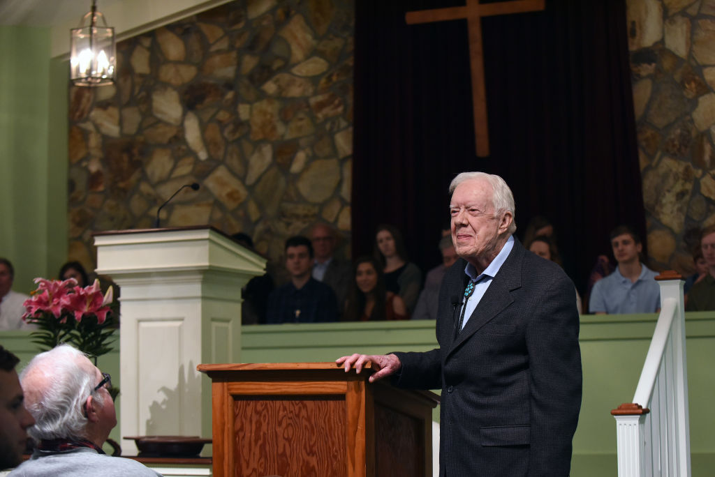 Jimmy Carter Teaches Sunday School in Plains, Georgia