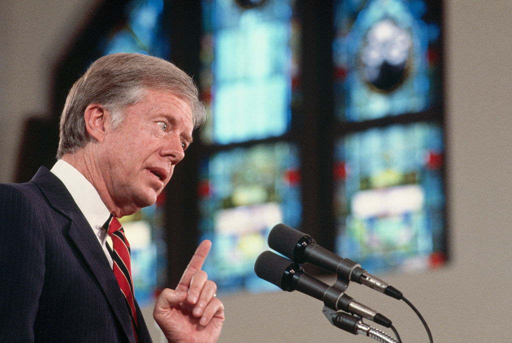 Jimmy Carter Speaking in a Church