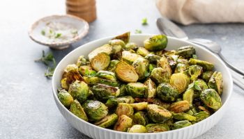 Crispy roasted or air fried brussel sprouts