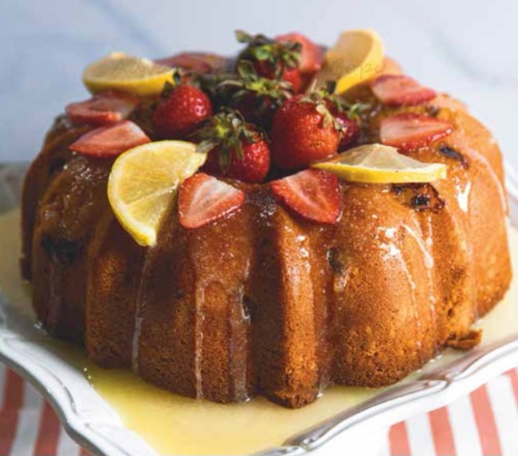 Chef Jernard Wells Mother of Love Strawberry Lemon Zest Bundt Cake