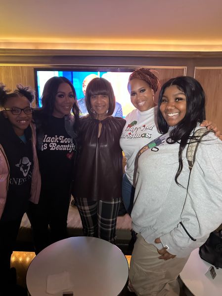 Mary Mary with family backstage