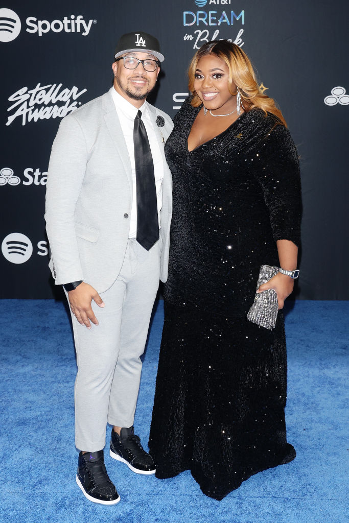  Morgan Turner (L) and a guest