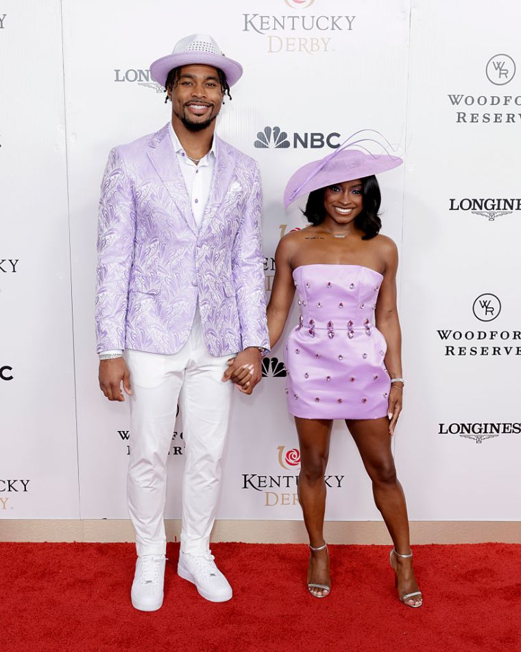 Jonathan Owens and Simone Biles attend Kentucky Derby 151 at Churchill Downs