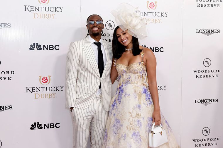 Tyrese Maxey and Lavender Briggs attend Kentucky Derby 151 at Churchill Downs