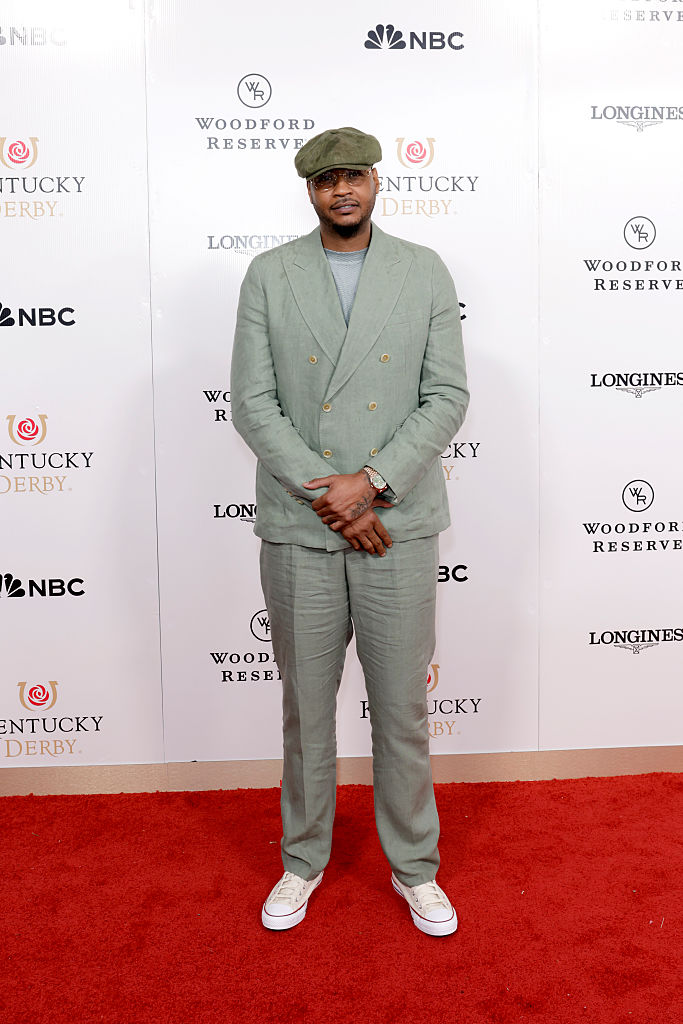 Carmelo Anthony attends Kentucky Derby 151 at Churchill Downs